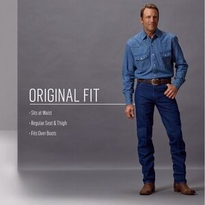 Men’s Wrangler Denim 13Mwz Cowboy Cut Original Fit Jeans 34W X 36L New
